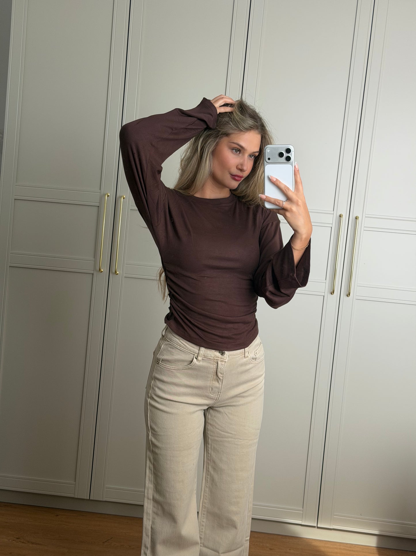 Flared Langarmshirt