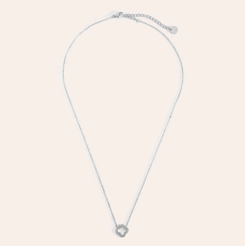 Diamond Klee Halskette - Silber
