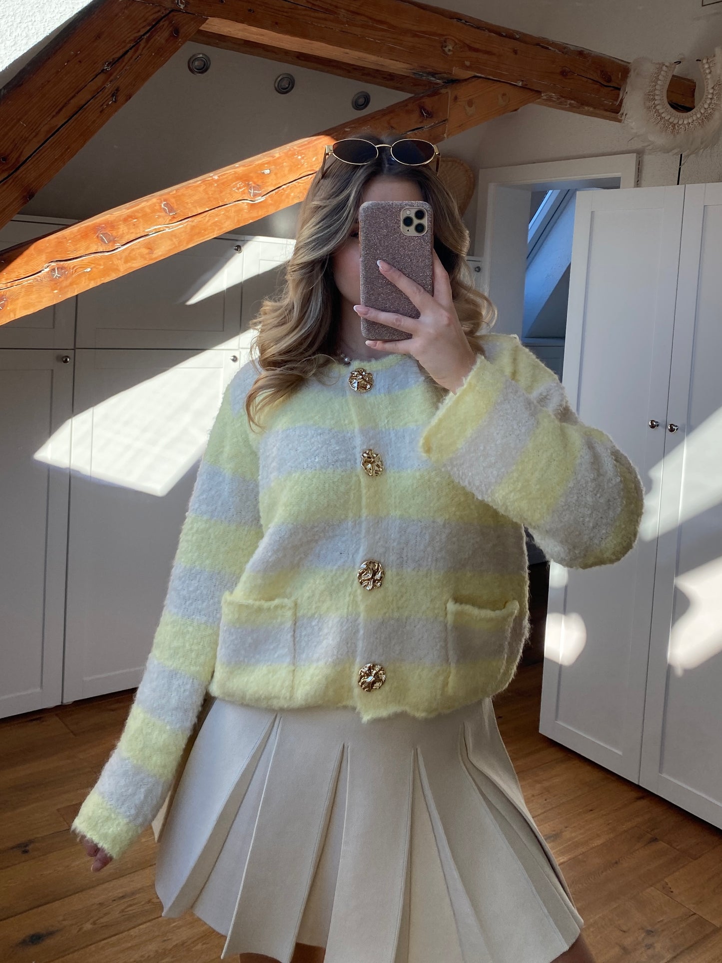 Streifen Cardigan - Citrus