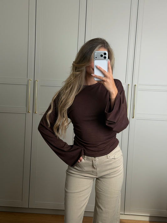 Flared Langarmshirt