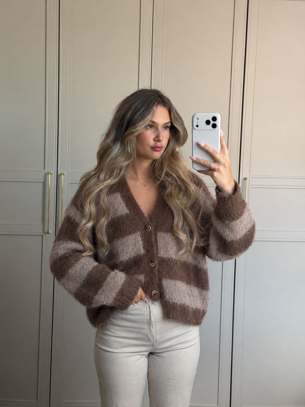Comfy Streifen Cardigan