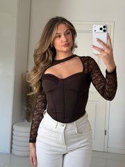 Lace Corset Longsleeve