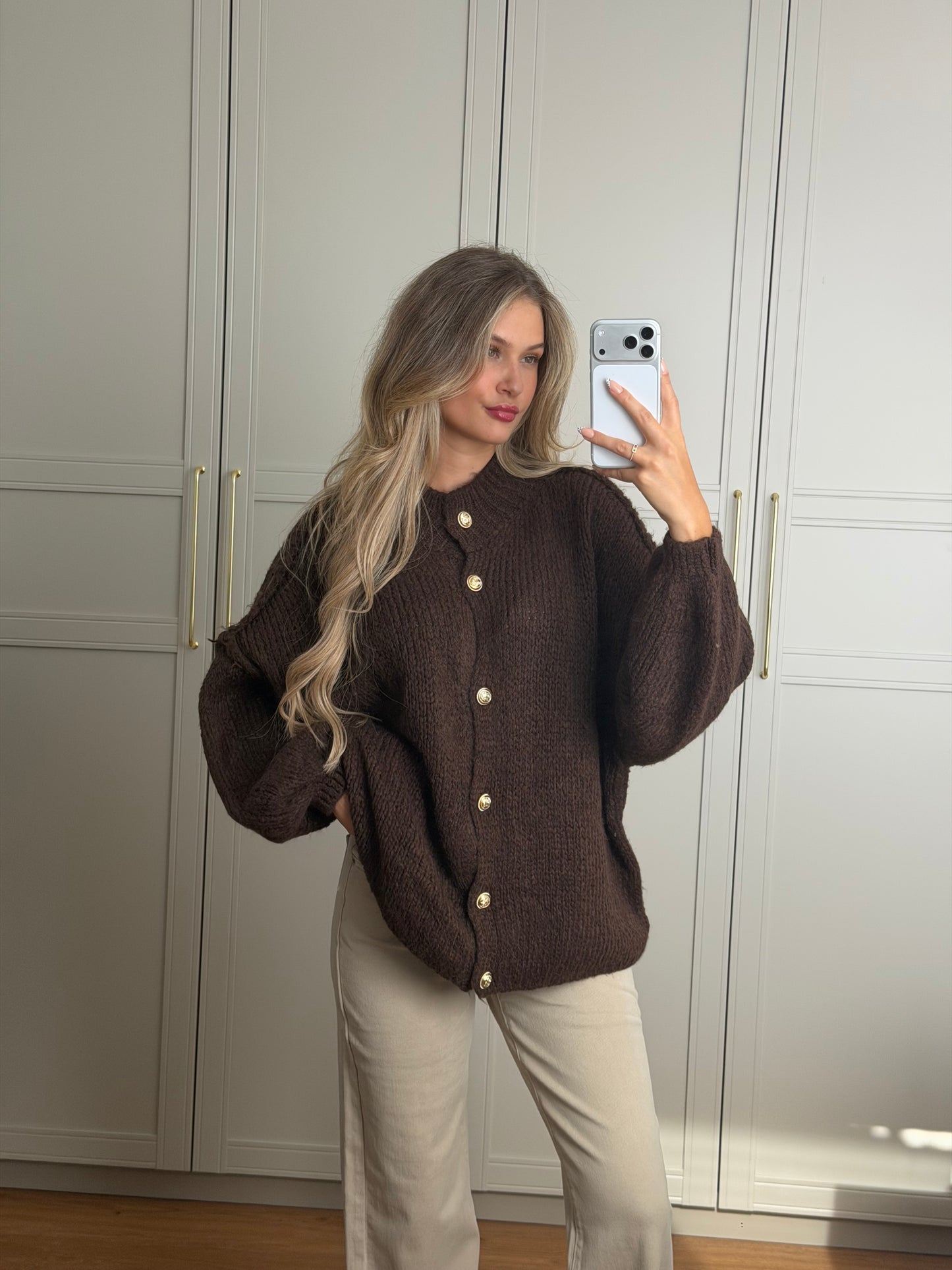 Cozy Long Strickjacke