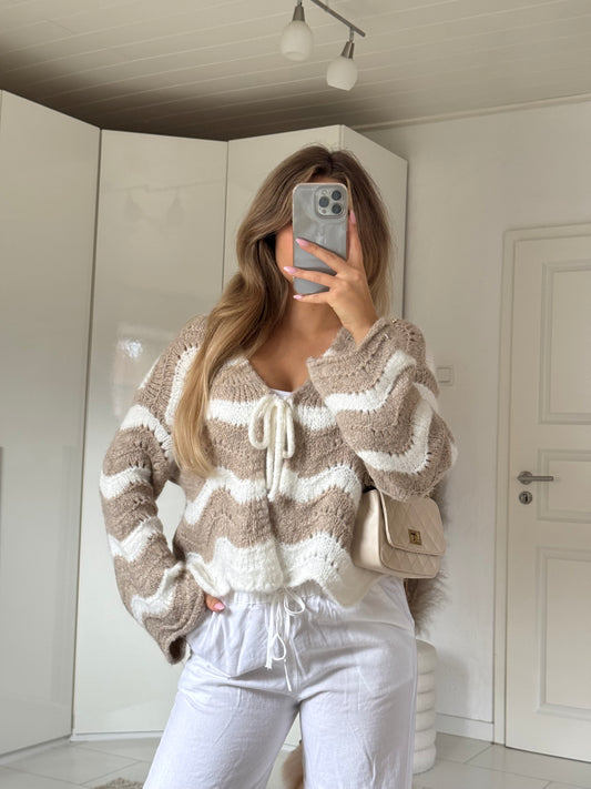 Wave Cardigan beige