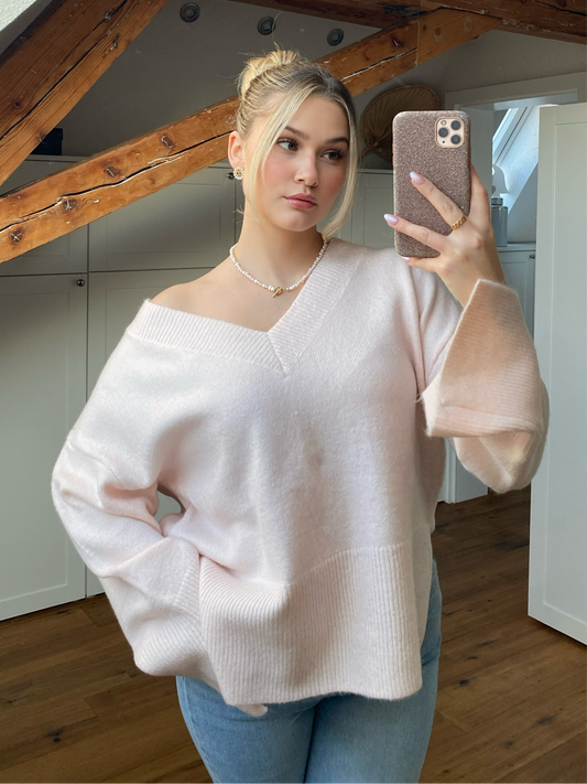 Softie V-Pullover rosa