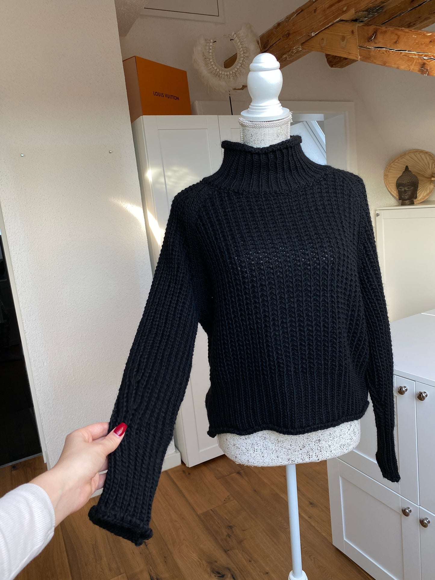 Bella Strickpullover - Schwarz