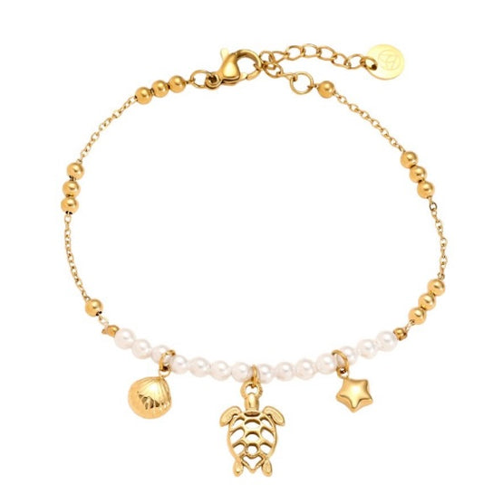 Turtle Pearl Armband