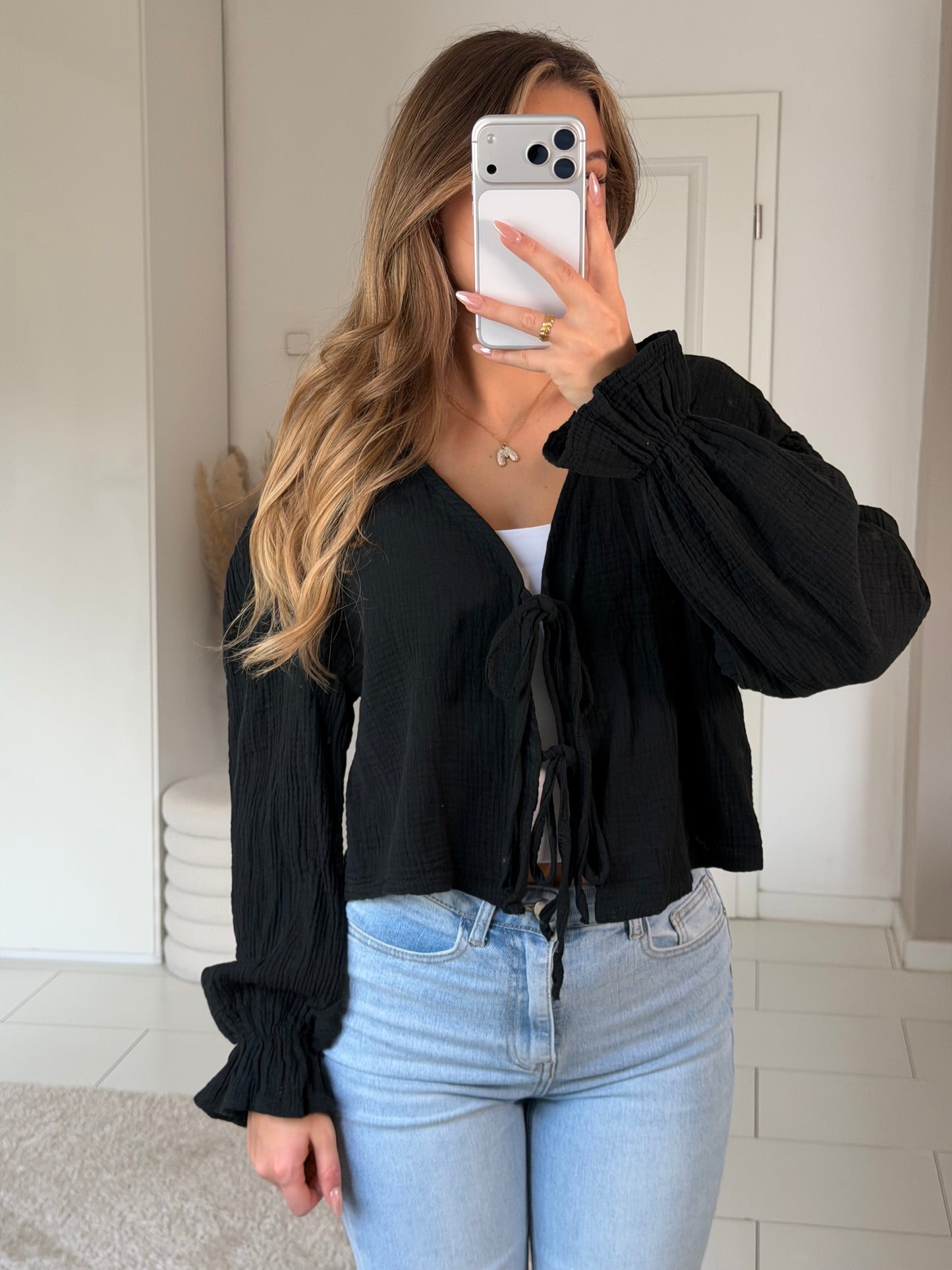 Musselin Schleifi Bluse