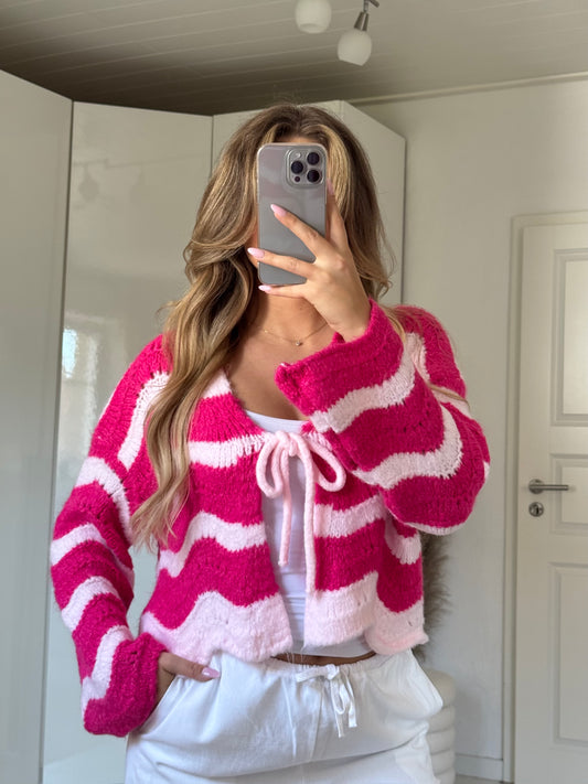 Wave Cardigan - Rose