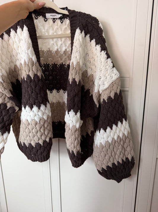 Brownie Streifen Strick Cardigan