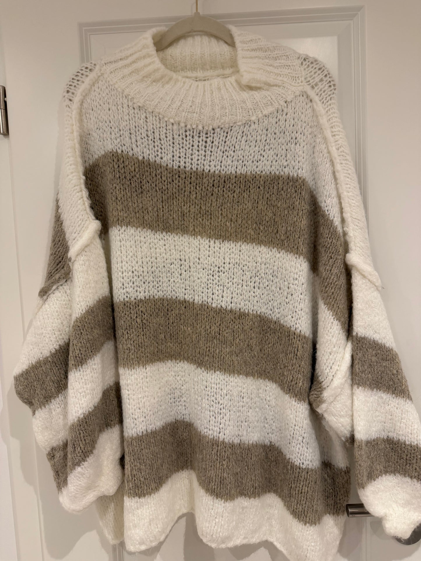 Cozy Long Streifenpullover