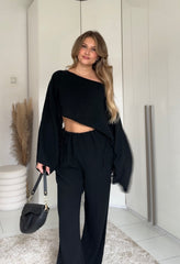 Musselin Zweiteiler schwarz