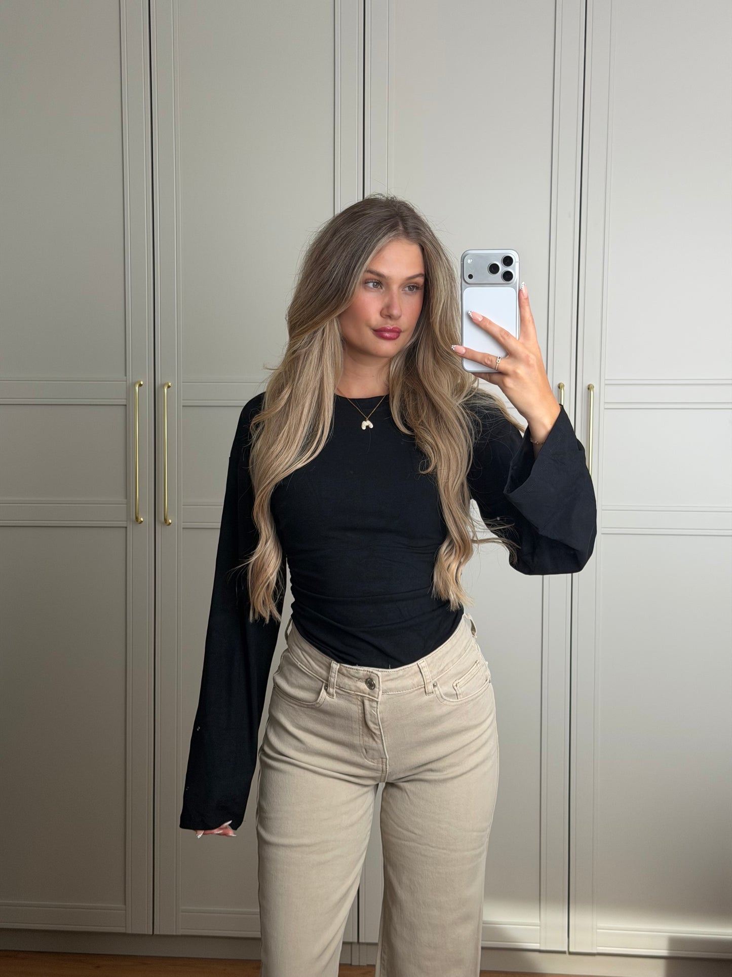 Flared Langarmshirt