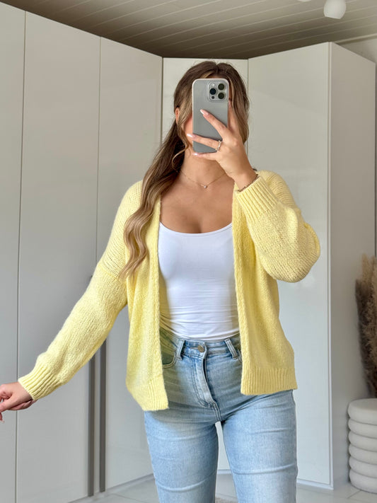 Cozy Small Cardigan- Butter Lemon