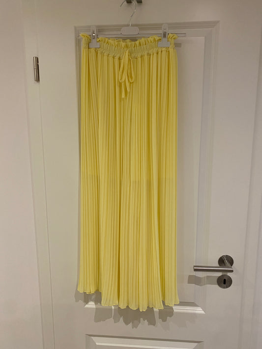 Plissee Hose petite gelb