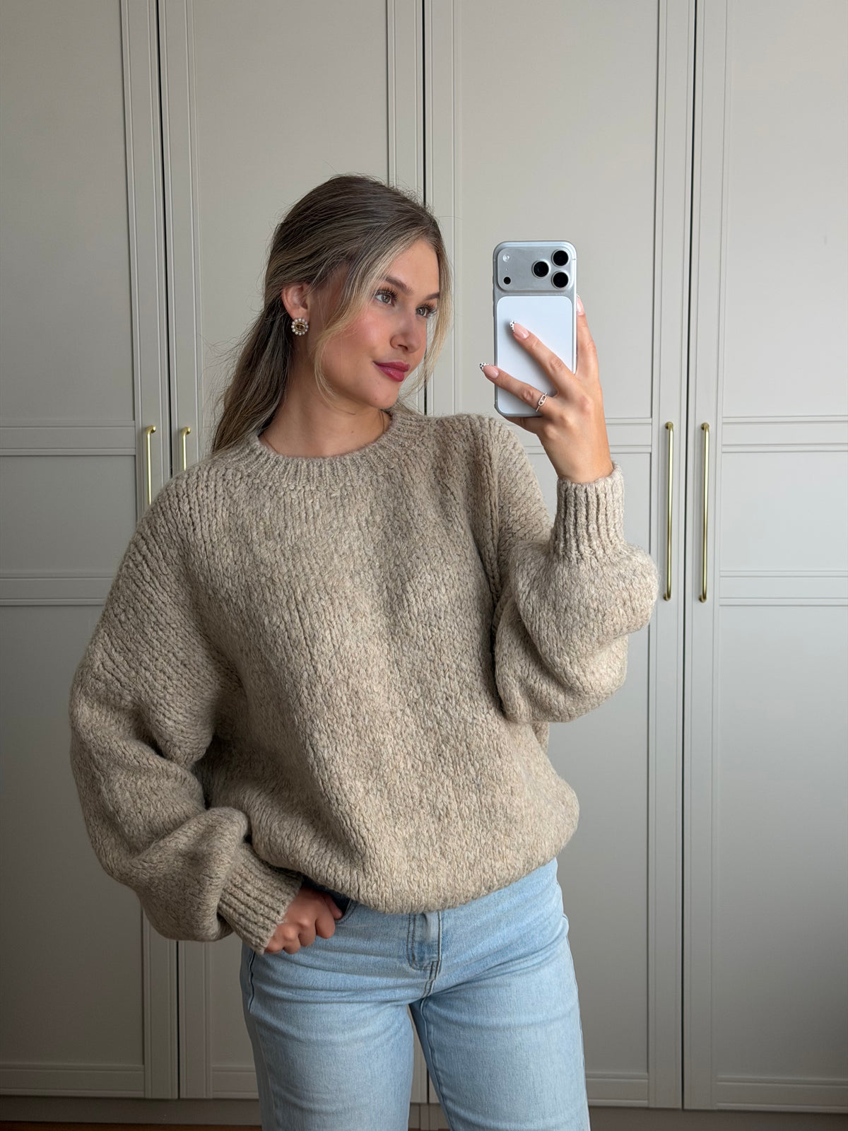 Maxine Strickpullover - taupe