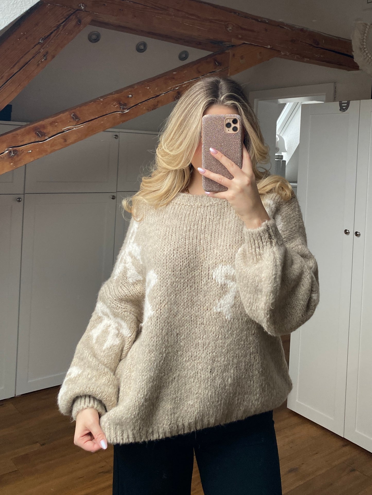 Maxine Schleifchen Pullover - taupe