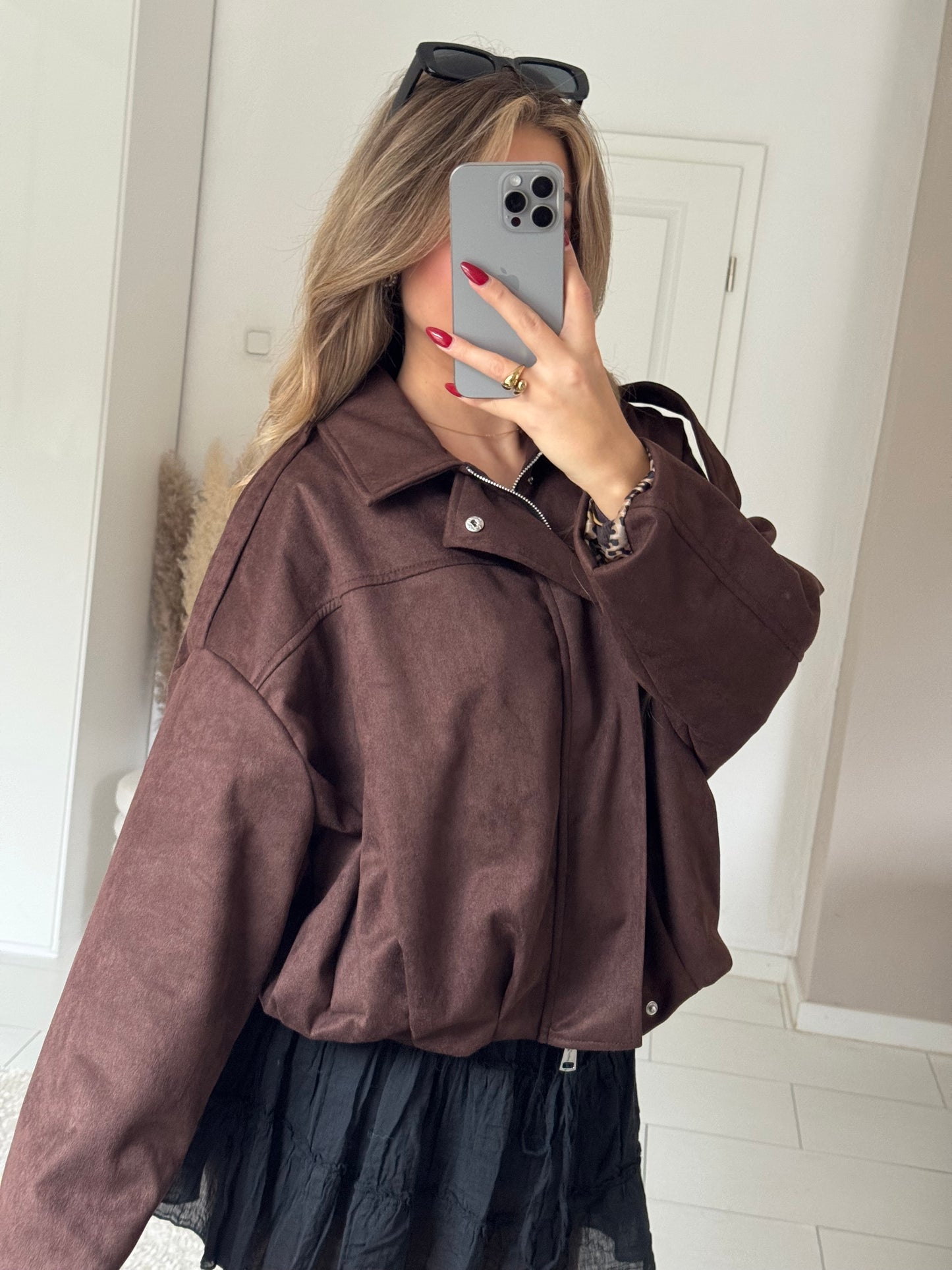 Wildlederoptik Jacke