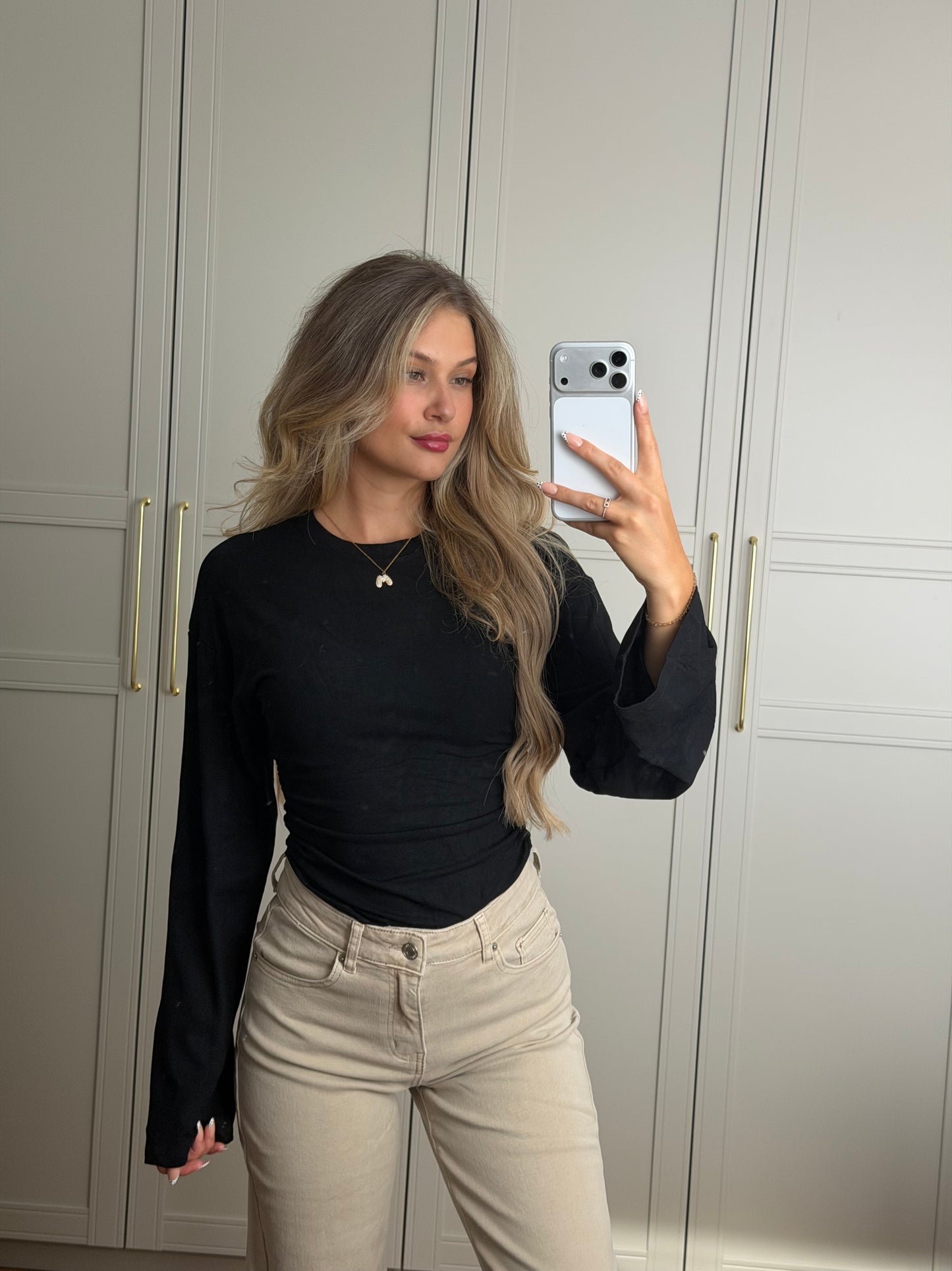 Flared Langarmshirt