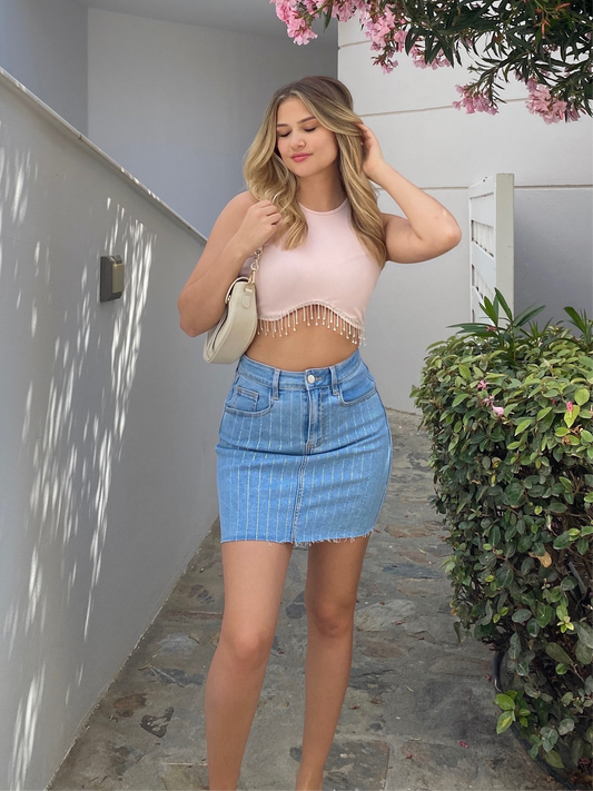 Sparkle Jeansrock
