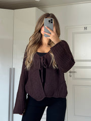 Knoten Cardigan - Braun