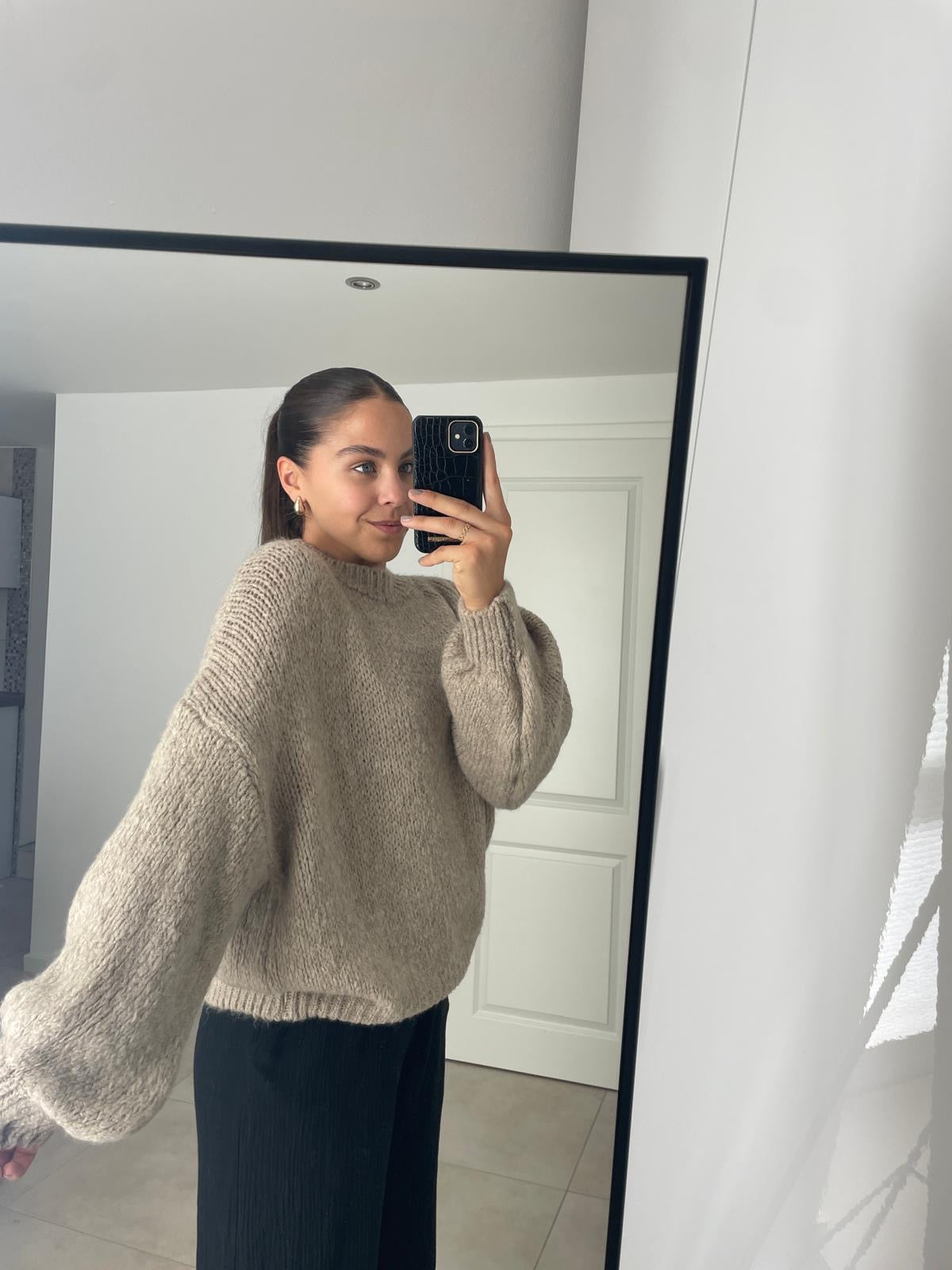 Maxine Strickpullover - taupe