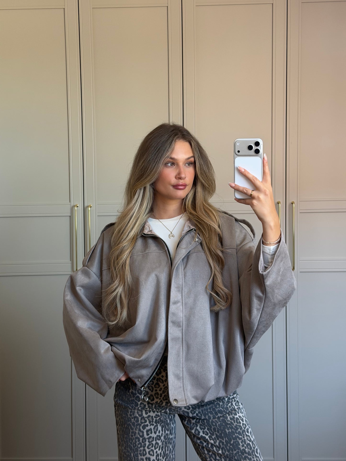 Wildleder Optik Jacke