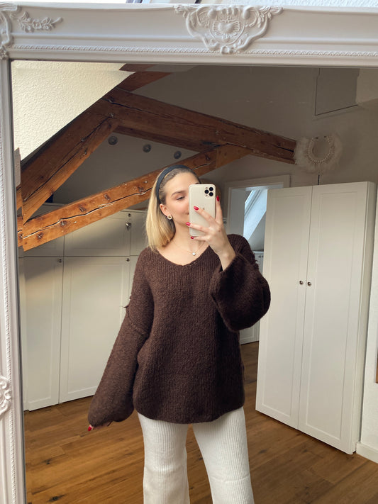 Mila Strickpullover - Schoko