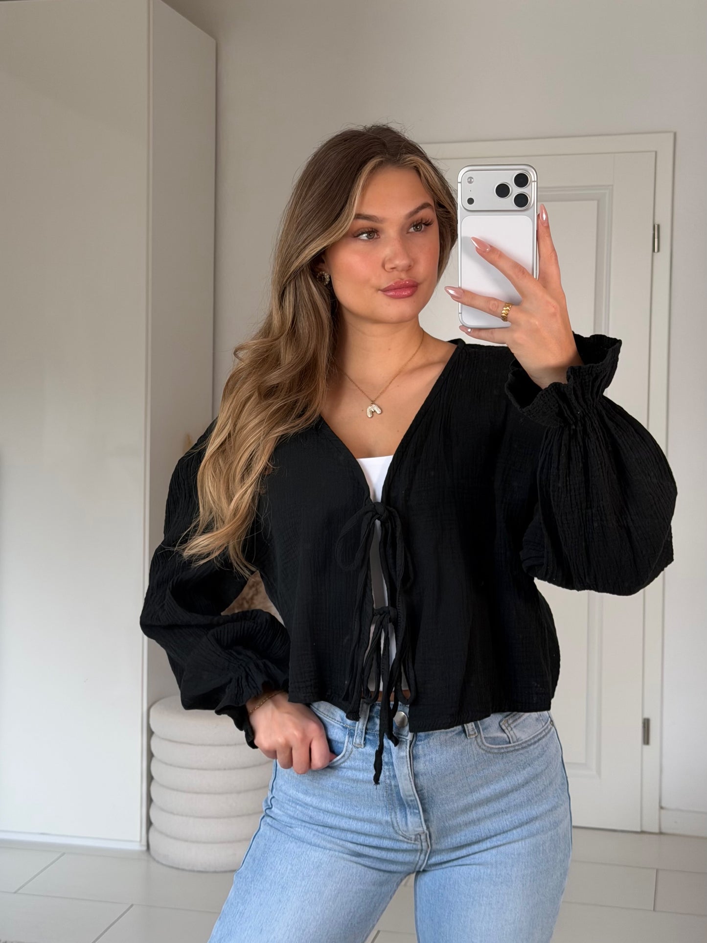 Musselin Schleifi Bluse