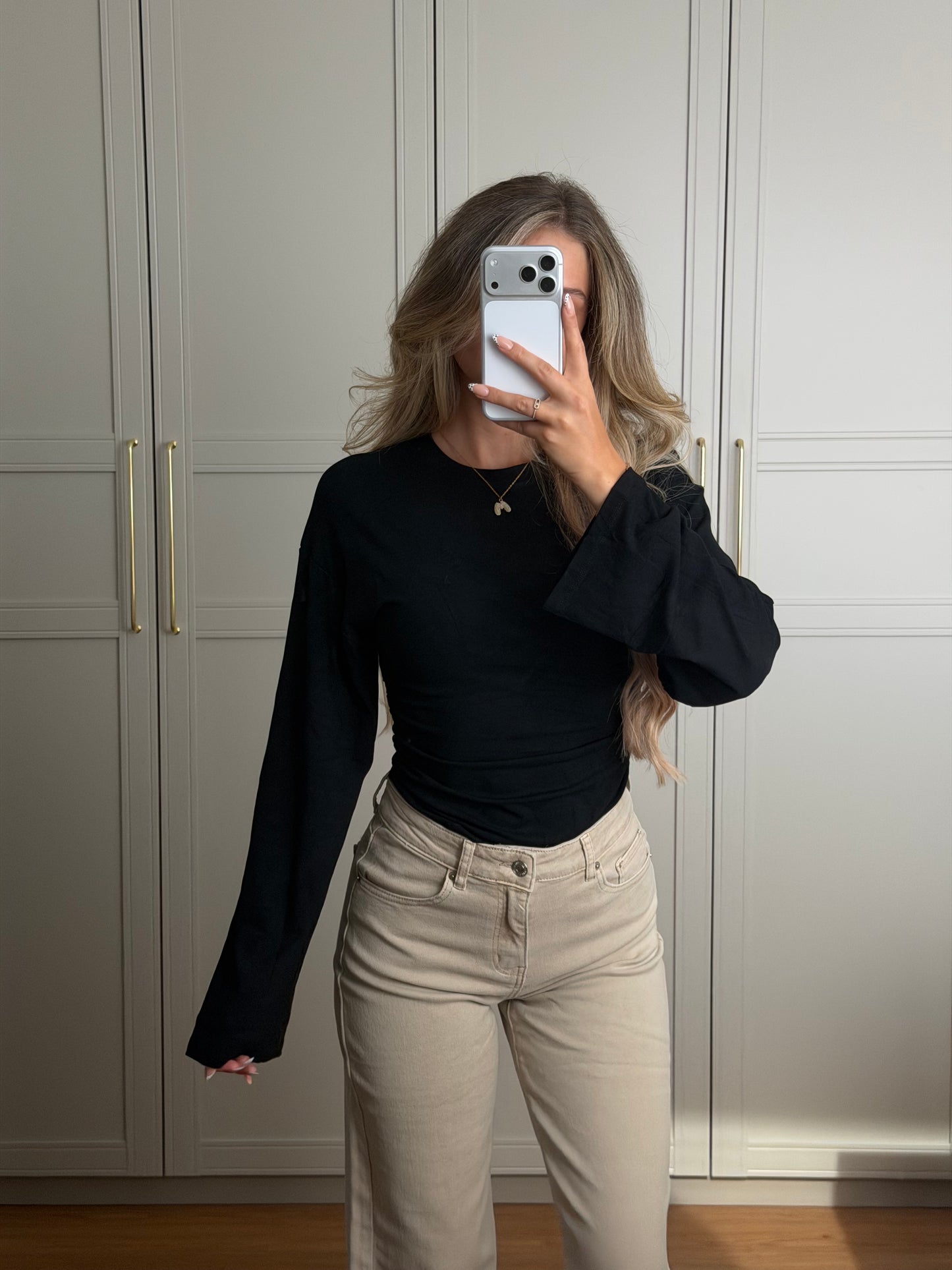 Flared Langarmshirt