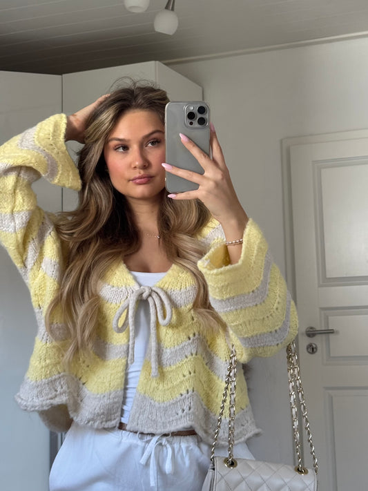Wave Cardigan - Lemon