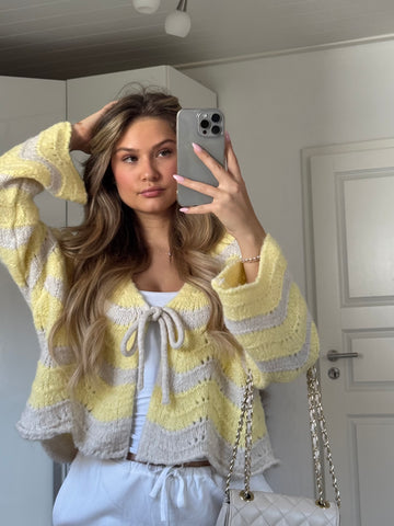 Wave Cardigan - Lemon