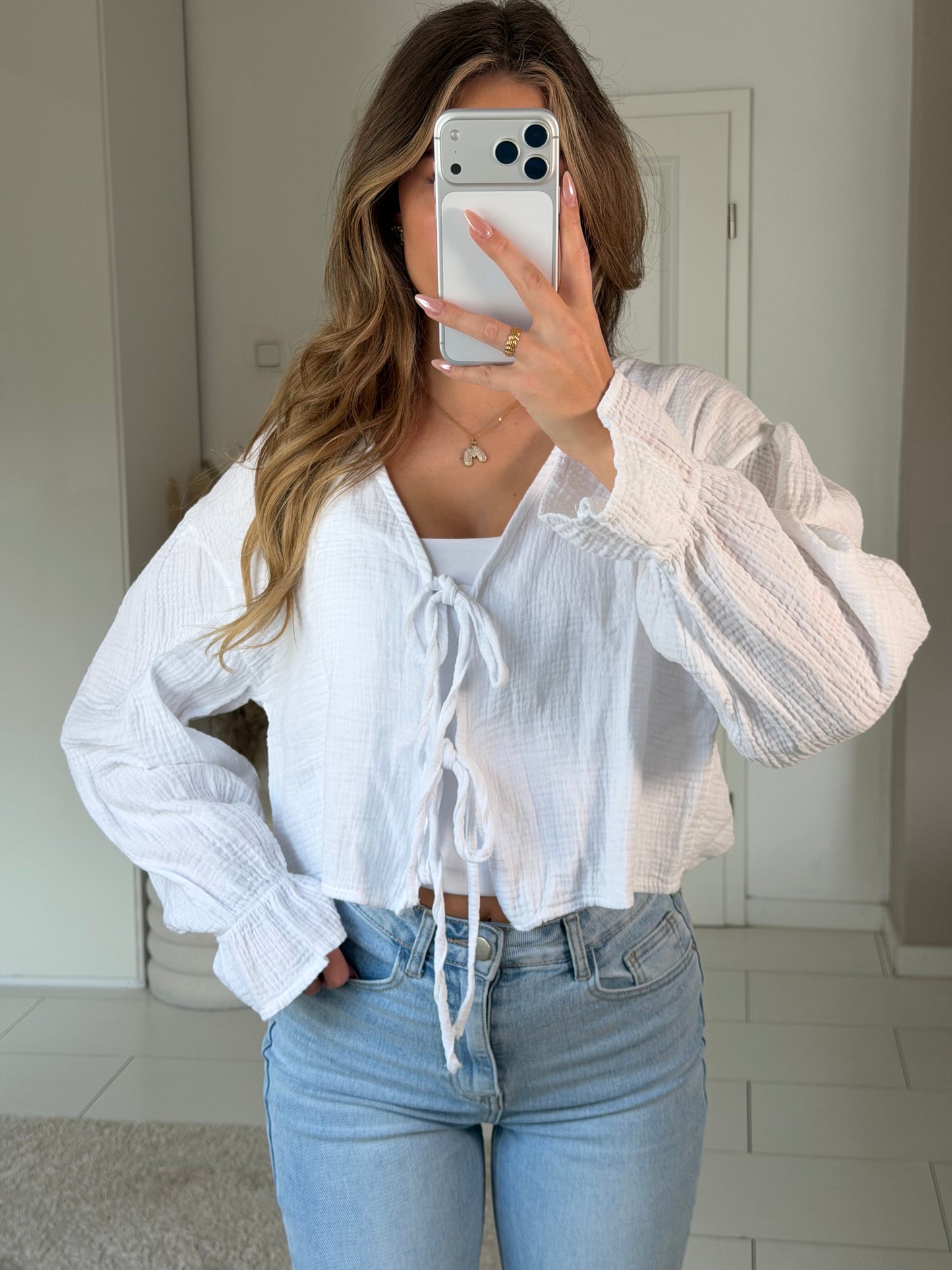 Musselin Schleifi Bluse