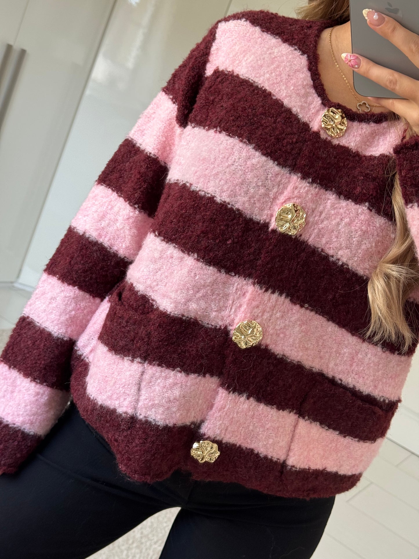 Elegant Stripe Cardigan
