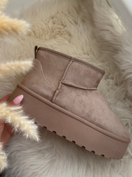 Plattform Boots - Light Brown