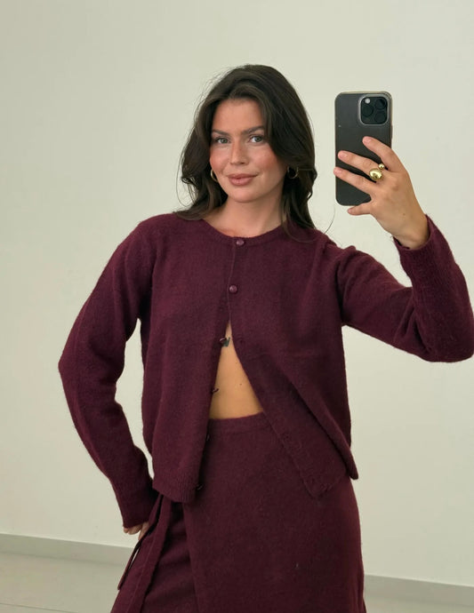 Classy Cardigan - Berry