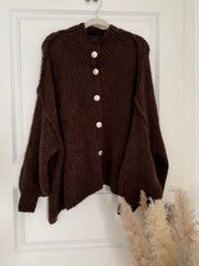 Cozy Strickjacke - Schoko