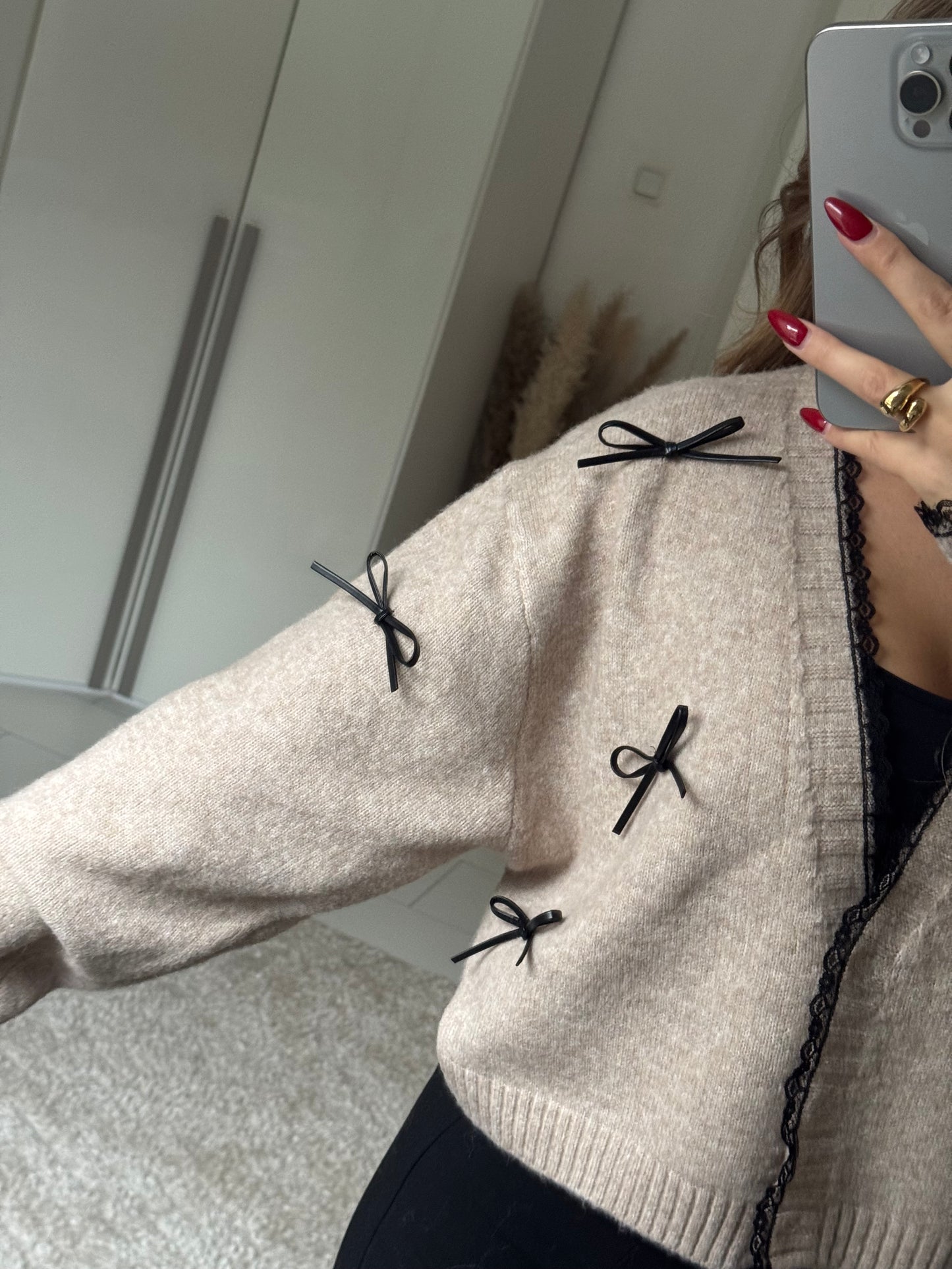 Sweet Bows Cardigan - beige