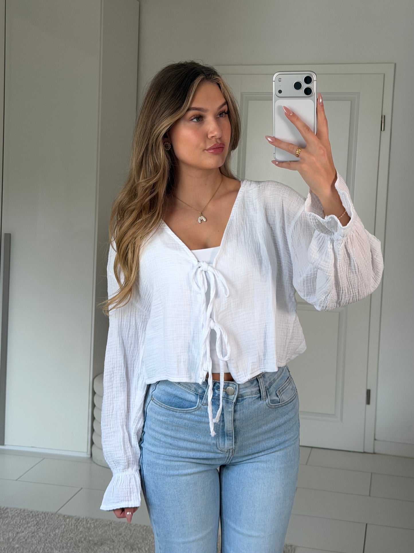 Musselin Schleifi Bluse