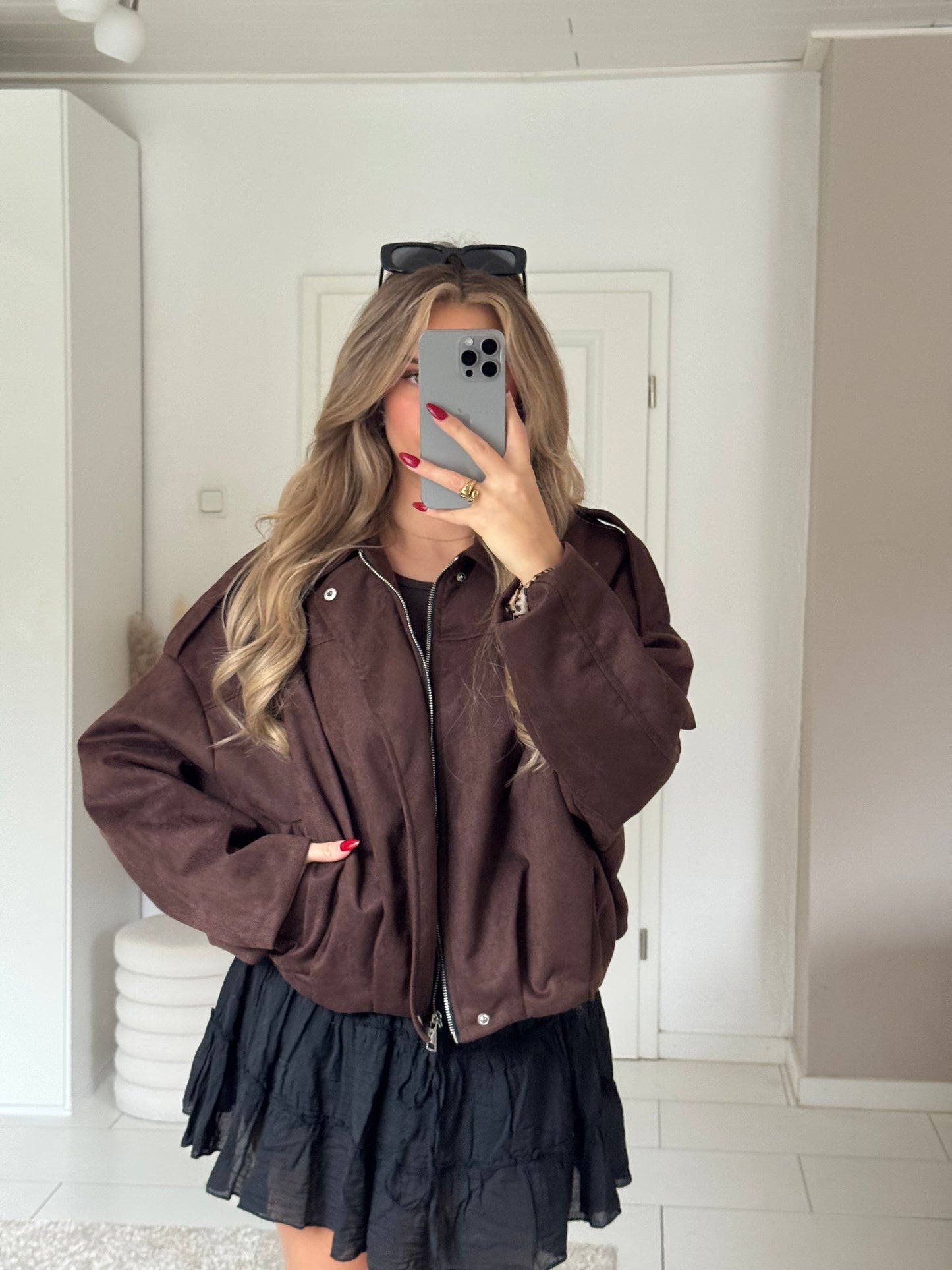 Wildlederoptik Jacke