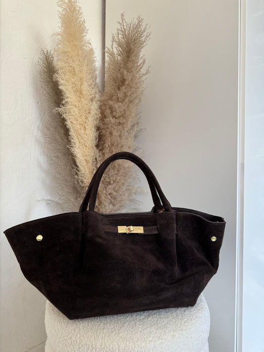 Wildleder Handtasche Braun