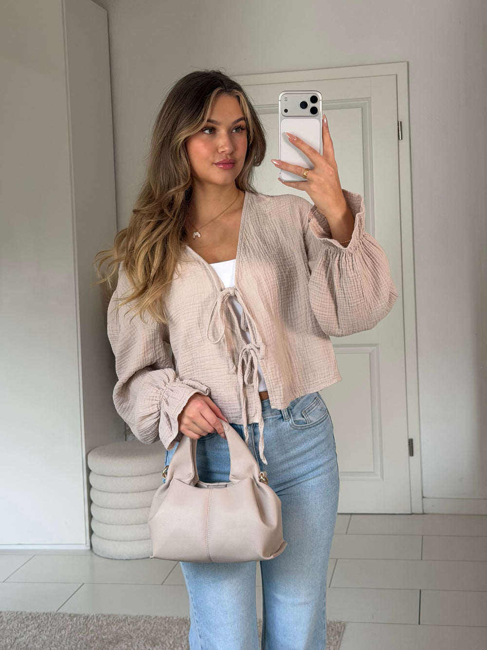 Musselin Schleifi Bluse