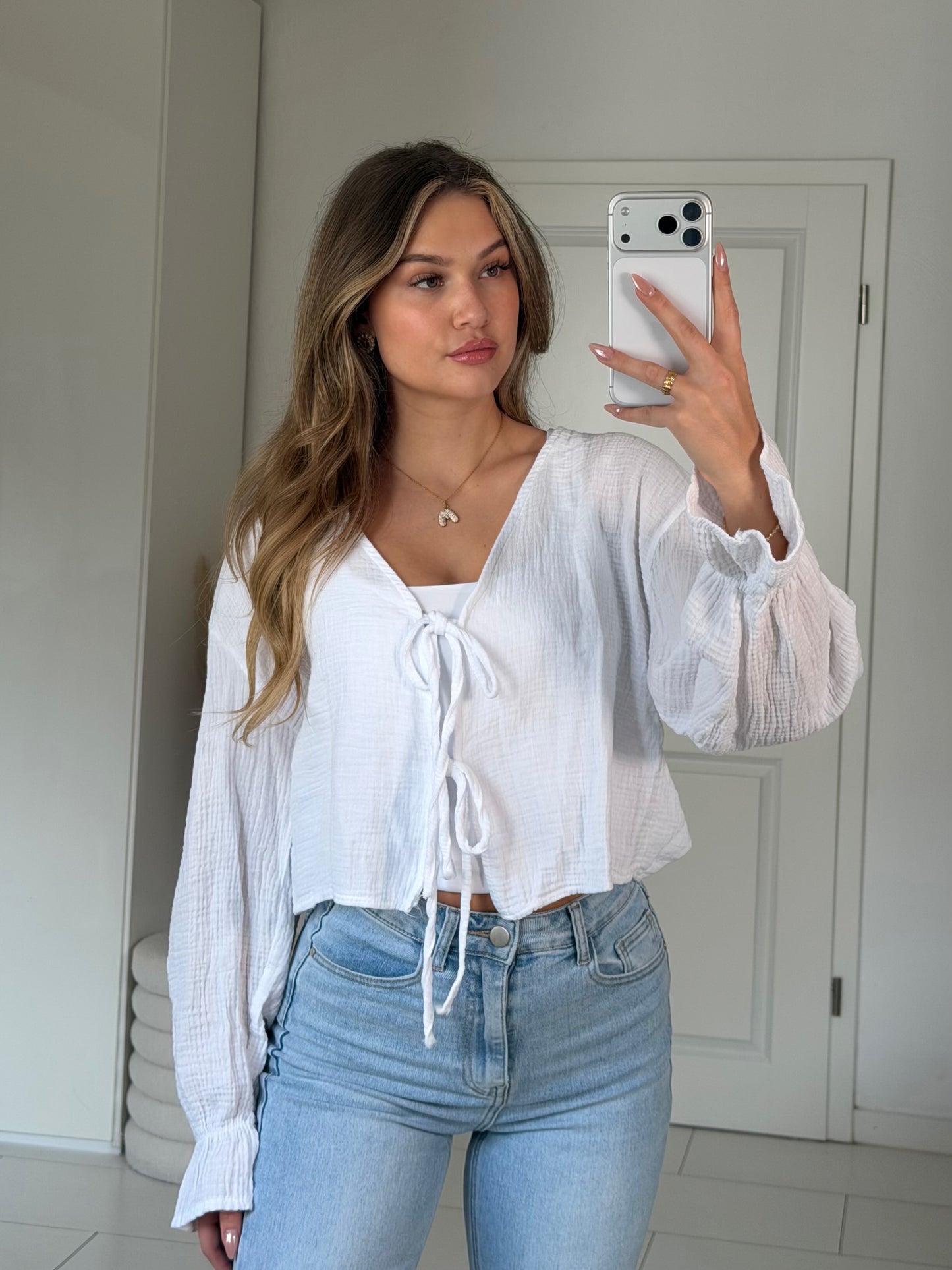 Musselin Schleifi Bluse