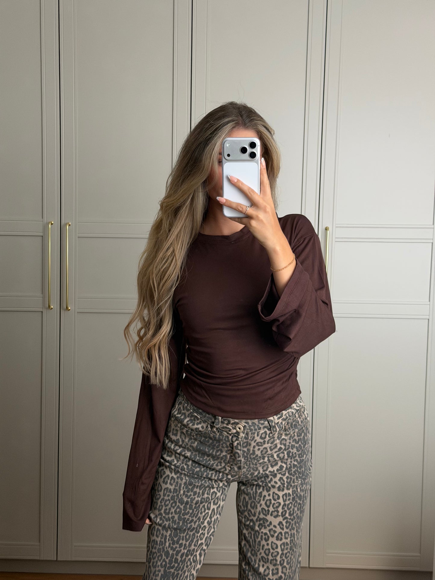 Flared Langarmshirt