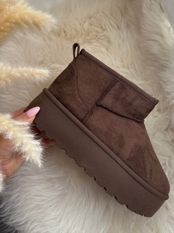 Plattform Boots - dark brown