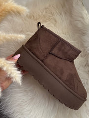 Plattform Boots - dark brown