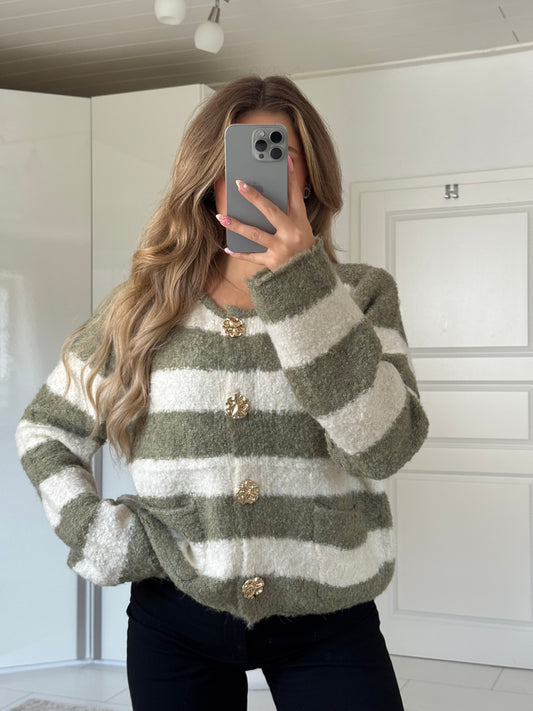 Elegant Stripe Cardigan