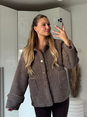 Teddy Jacke - Taupe
