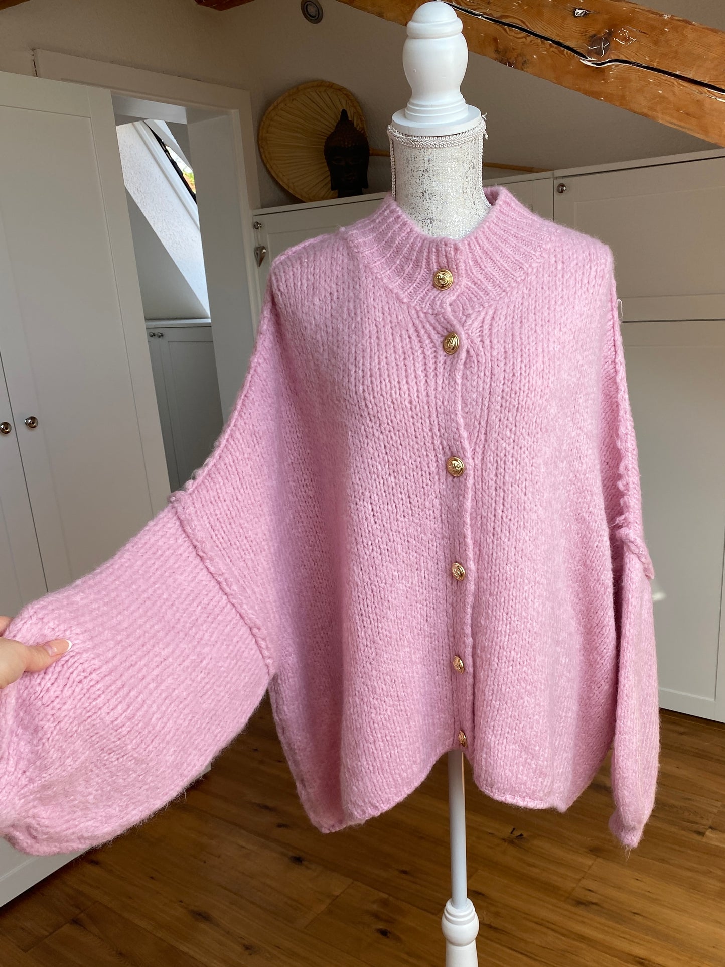 Cozy Strickjacke - Rosa