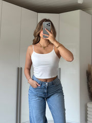Basic Cropped Top weiß
